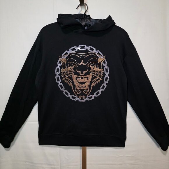 NWOT Heads or Tails Rhinestone Tiger Hoodie Men's M - Picture 1 of 9